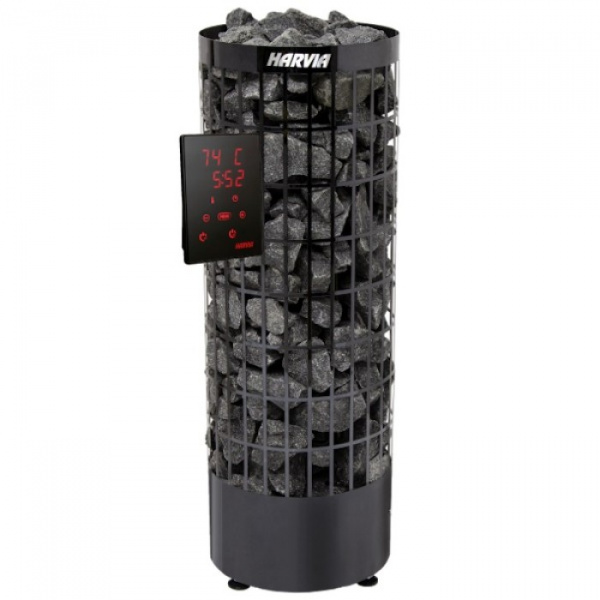 Электрическая печь Harvia Cilindro PC90XE Black Steel с выносным пультом в комплекте